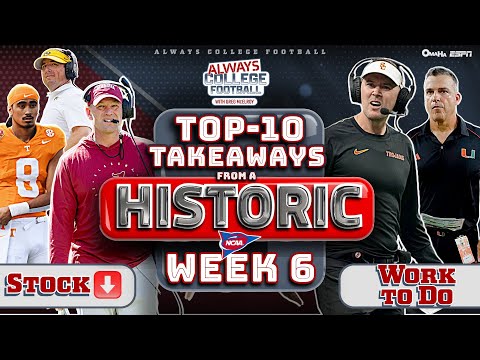 McElroy’s TOP 10: Alabama&#039;s issues, Tennessee &amp; USC at crossroads &amp; more | Always College Football