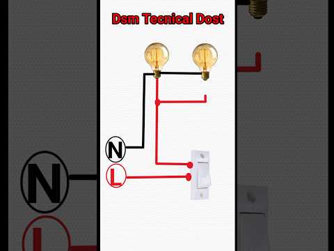 How to Control to Lights with one Switch | एक स्विच से दो बल्लभ कैसे जलाएं #electric #viral #shorts_