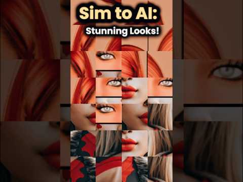 Transforming My Sims Character into 7 Stunning AI Styles! #shorts #sims4 #aiart