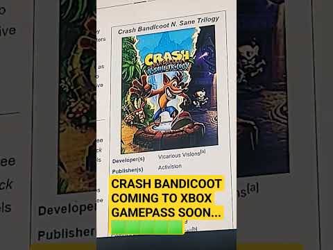 CRASH BANDICOOT COMING TO XBOX GAMEPASS SOON...🟩🟩🟩🟩🟩