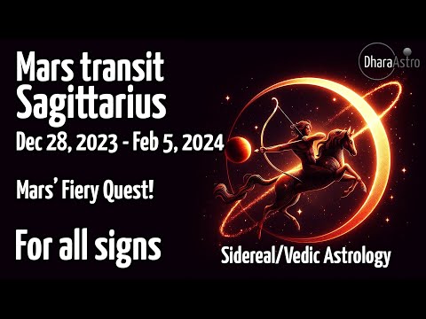 Mars transit in Sagittarius | Dec 28, 2023 - Feb 5, 2024 | Vedic Astrology Predictions #astrology