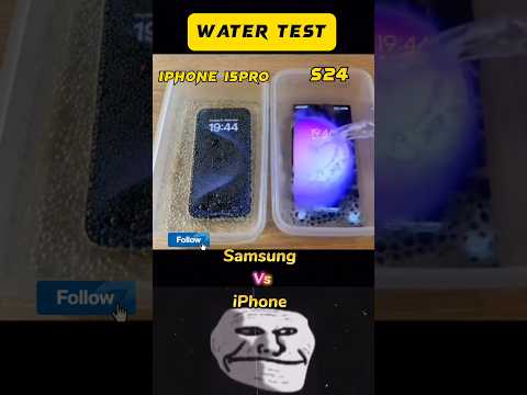 iPhone 15 Pro Vs Galaxy S24 Ultra Water Test Fail ? #shorts