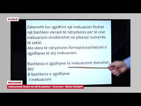 8217 Matematikë - Inekuacionet lineare me një të panjohur - Intervalet