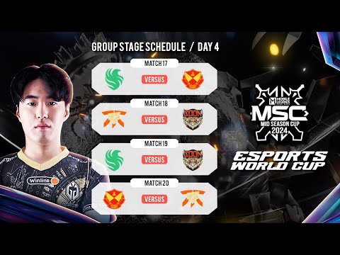 MSC GROUP STAGE watch party DAY 4 ONIC TIME | Esports World cup MLBB 2024