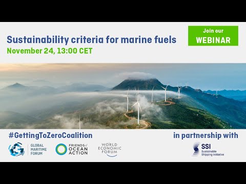 Sustainability criteria for marine fuels | Getting to Zero Coalition