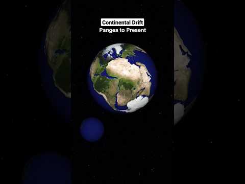 Continental Drifting : Pangea to Present time #shorts #earth #pangea #continental #drift #space