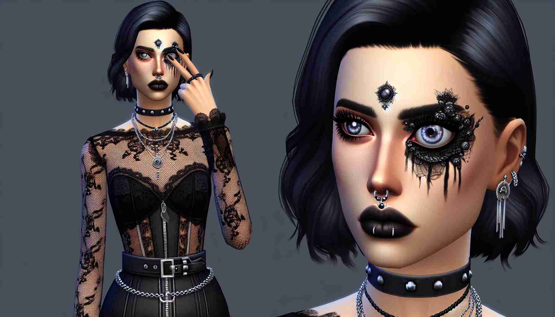 Ekspansja “Goth Galore” w grze The Sims 4 – problemy z okiem postaci