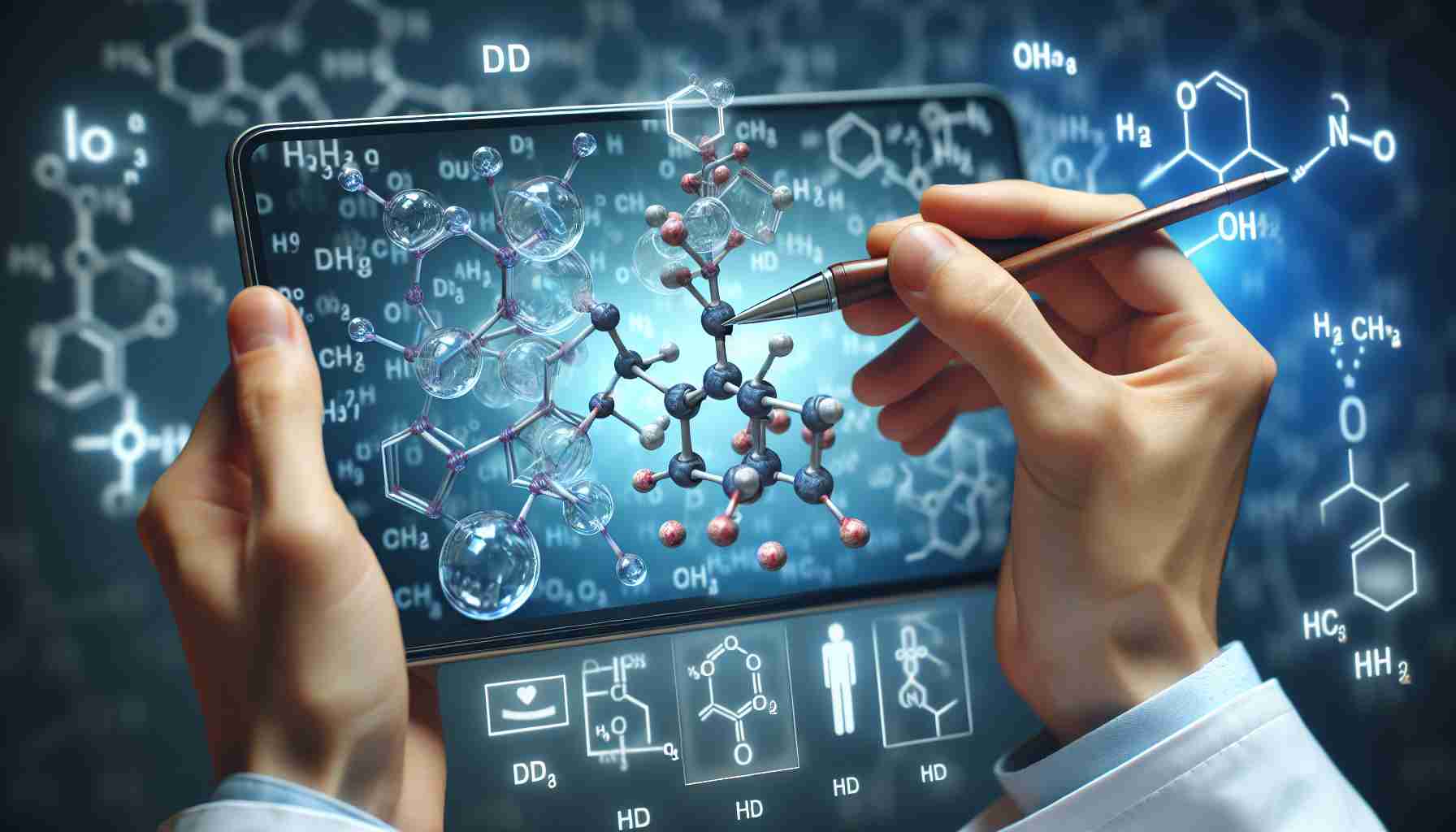 Ułatwianie układu chemicznego za pomocą technologii rzeczywistości rozszerzonej